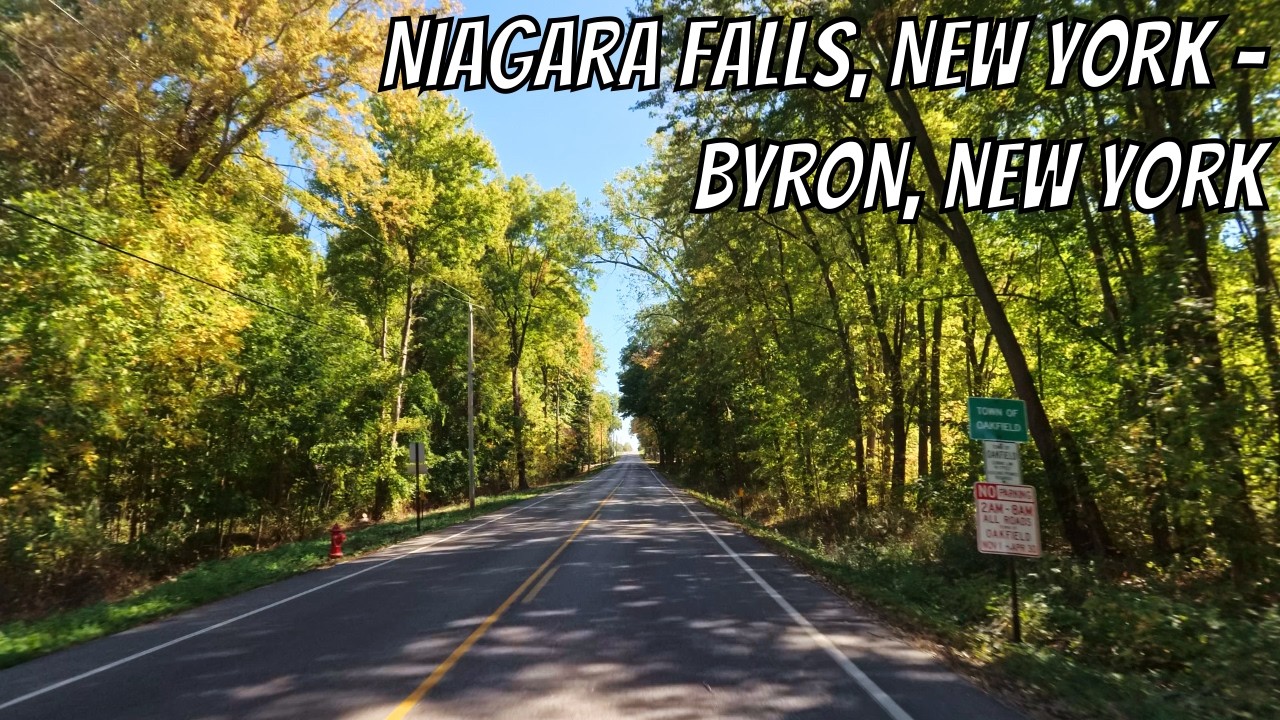 Drive New York: Niagara Falls to Byron! No talking drive through New York state.