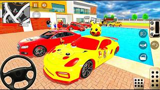 Indian Theft Aura Simulator: 😱 Pikachu Car Mod & Motu Patlu Characters! Car Wala Game 3D - Gameplay screenshot 1