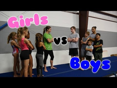 Boys VS Girls Gymnastics Challenge| Rachel Marie