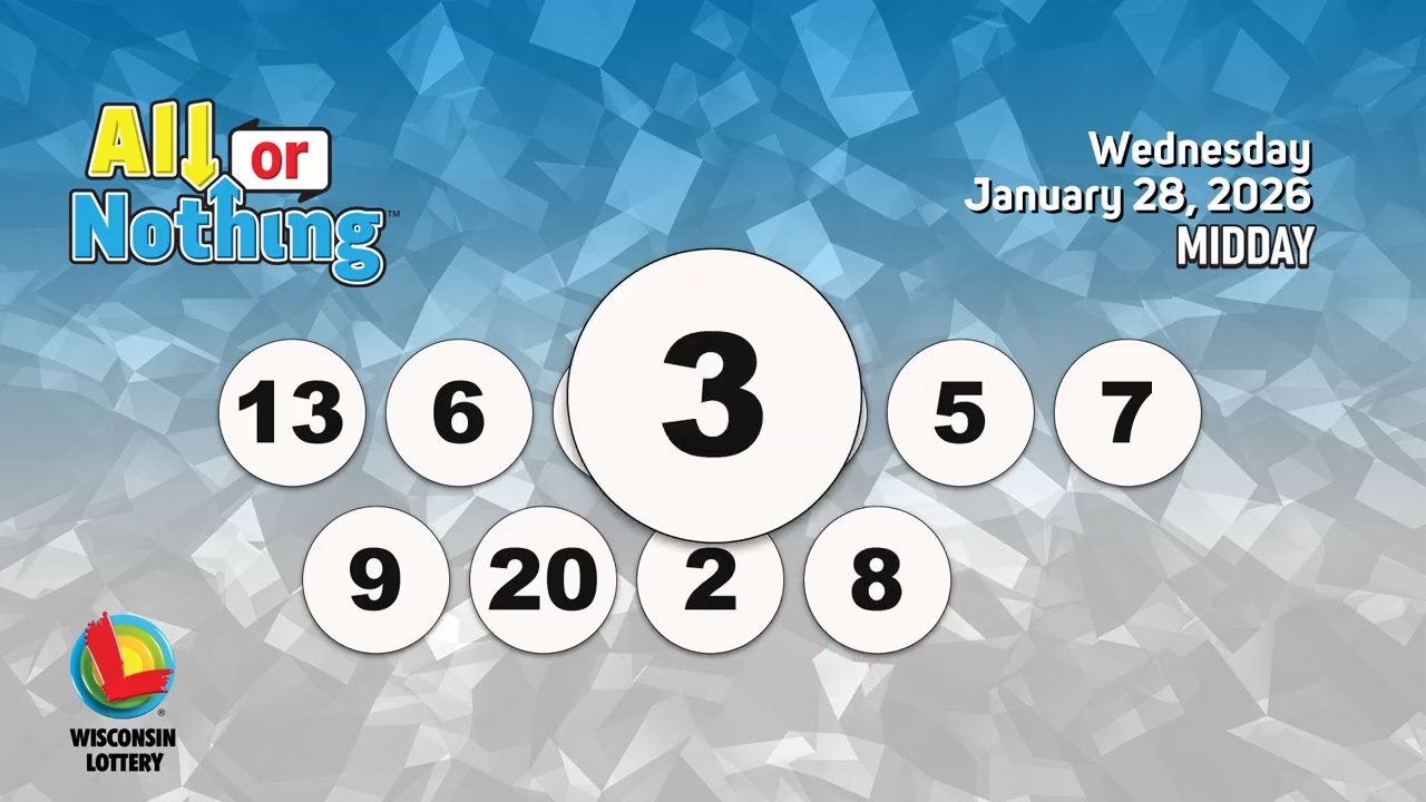 Wisconsin Lottery Midday Draw 01/28/2026