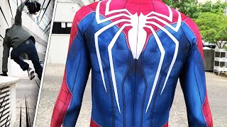 Homem-Aranha de Ps4 na Vida Real - Traje Cosplay