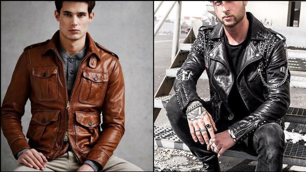 Real leather outfits for leather lovers - YouTube