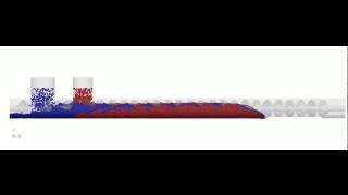 Right view of granular flow in auger reactor