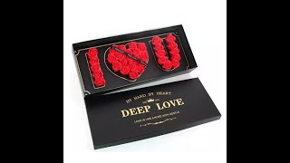 Factory Price Wholesale Romantic Valentine's Day Rose Flower Box I LOVE YOU Shape