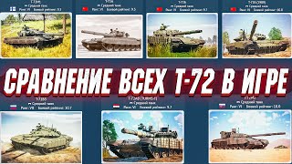 War Thunder - СРАВНЕНИЕ ВСЕХ Т-72 В ИГРЕ