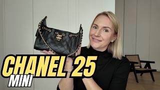 CHANEL 25 MINI REVEAL & WHAT FITS?