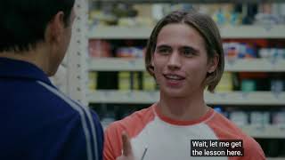 Jonny meets Daniel and Robby at the store //Cobra kai season2