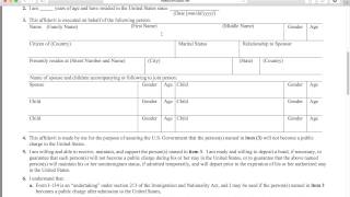 How to Fill-in Form I-134 | USCIS Affidavit of Support