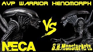 Collectible Wars - Battle Of The AVP Warrior Aliens Xenomorph - SH Monsterarts VS NECA