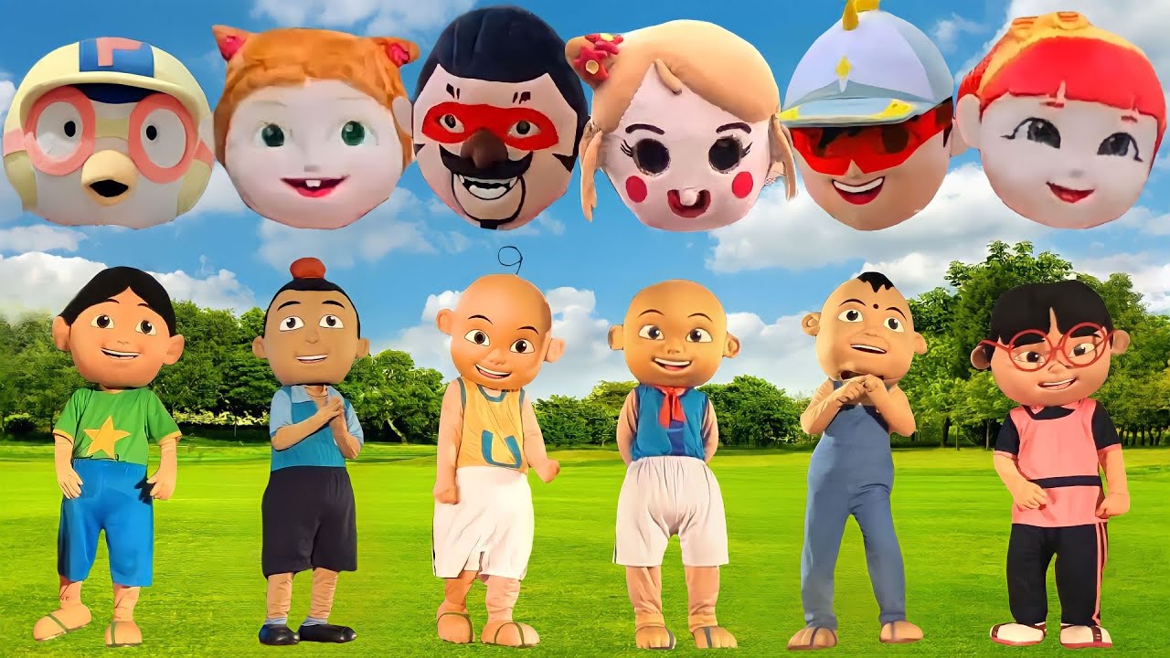 UPIN, IPIN, MAIL, JARJIT, RAJOO, DAN MEI-MEI MEMAKAI BADUT MAMPANG LUCU‼️| TEBAK GAMBAR UPIN IPIN