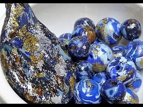 Ляпис-лазули из Фимо. МК. Polymer clay tutorial. Lapis Lazuli. - YouTube