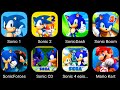 Sonic 1,Sonic 2,Sonic Dash,Sonic Boom,Sonic Forces,Sonic CD,Sonic 3 Episode 2,Mario Kart