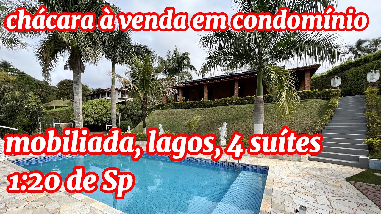 #69 CHÁCARA À VENDA EM CONDOMÍNIO, MOBILIADA, LAGOS, 4 SUÍTES, A  