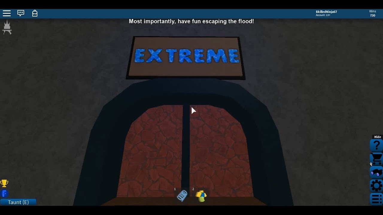 Roblox Flood Escape 1 Extreme Mode Room 1 And Room 2 Gameplay With Major Shortcuts Youtube - roblox flood escape games