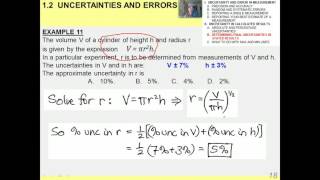 Details 1.2.6 Final Uncertainties, Max and Min Lines (15-22) Guide