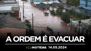 BAIRROS DE PORTO ALEGRE SÃO EVACUADOS E RS ESTÁ SOB CHUVA E GEADA | ICL NOTÍCIAS - 14/05/2024