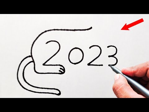 Tiger Drawing | How To Draw Tiger From Number 2023 | Number Drawing