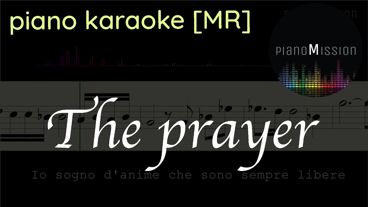 [Piano karaoke] THE PRAYER (key of F) with sheets for solo