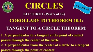 Class 10 Chapter 10 Circles || (Corollaries) of Tangent to a Circle Theorem || NCERT (2019)