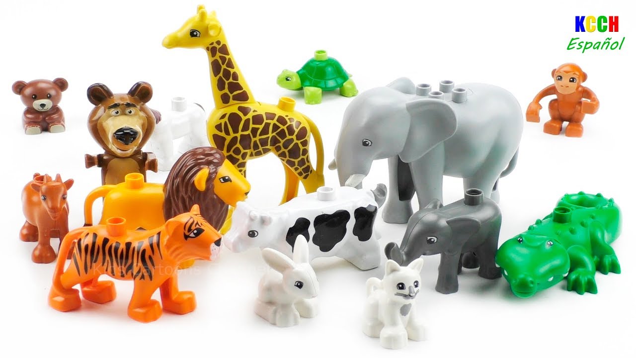Aprender colores con LEGO | Aprender nombres y sonidos de animales | Juguetes Animales para niños - YouTube
