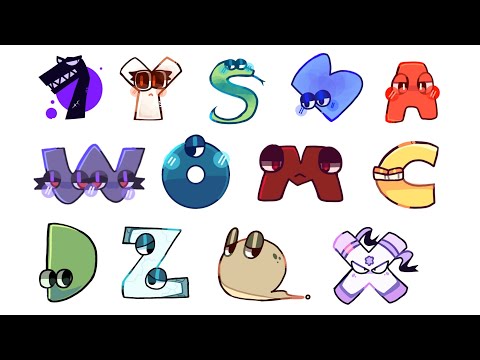 Drawing Alphabet Lore-Real Life #3 / Humanized Alphabet Lore / EITVWXYZ 