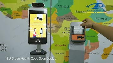 RA08T Face Recognition Temperature Health Code Scan Device &  Print information
