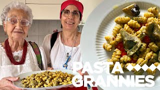 92 year old Giulia makes saffron malloreddus pasta with artichokes| Pasta Grannies