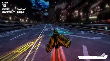 WipEout Omega Collection - Unity Square D Class speed lap 43.28