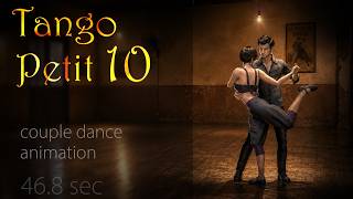 #iClone -  Tango Petit 10 - #62bpm - couple dance 3d character animation loop
