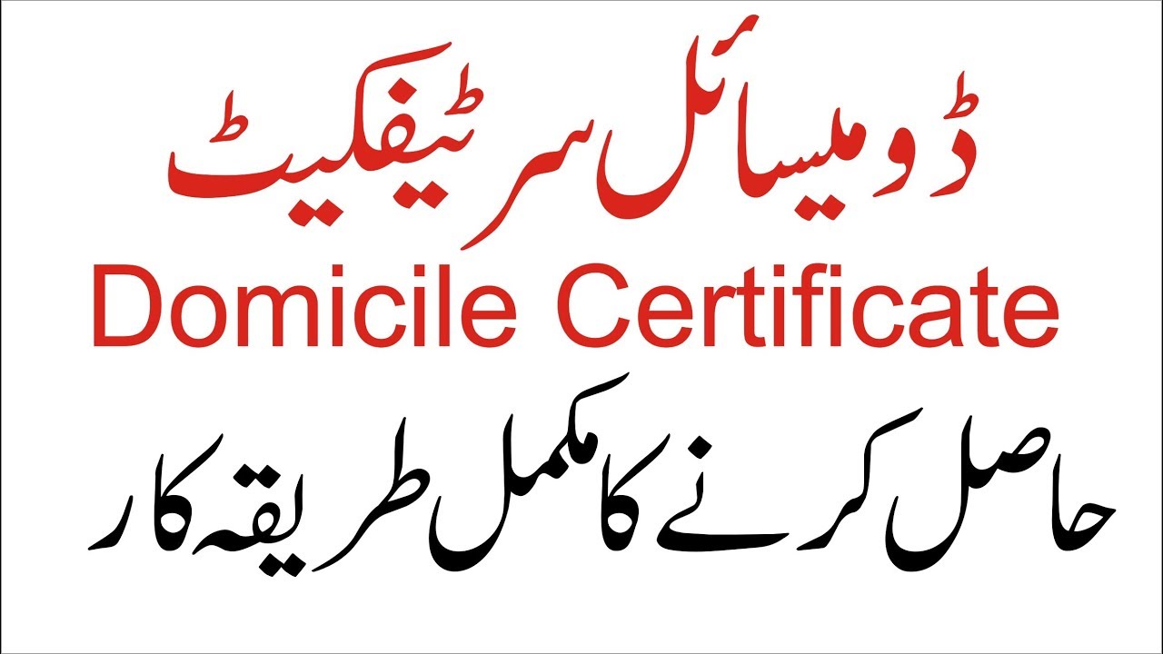 What Is Domicile Certificate How It Is Obtained And Documents Are Required In English Urdu Youtube
