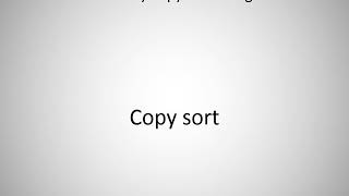 How to say Copy sort in English?