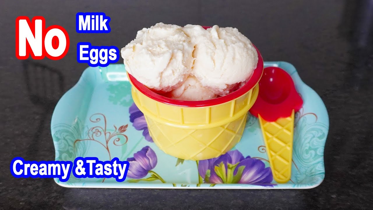 Tender Coconut Ice Cream Recipe Homemade Coconut Ice Cream NoEggs