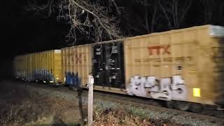 CSX mixed freight with a sd70 big Mac trailing on the B&O old mainline 11/16/25