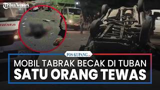A Toyota Innova car collided with a pedicab in Tuban, killing one person.