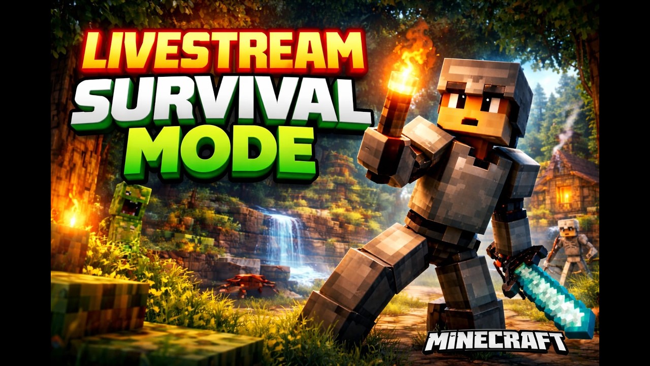 MINECRAFT SURVIVAL MODE LIVESTREAM! ⚔️🔥 Building, Mining & Trying to Survive!