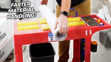 We Modified Uline Carts for Magnet Rolls and Banner Edges