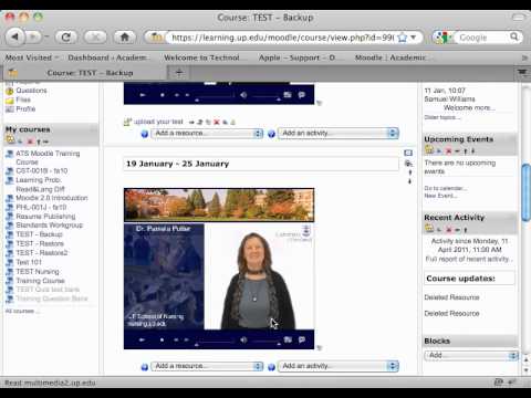 Moodle 1.9.3 - Embedding HTML in your course summary