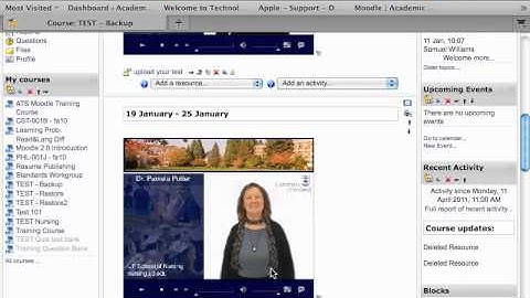 Moodle 1.9.3 - Embedding HTML in your course summary