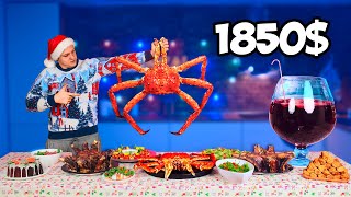 The Most Expensive Christmas Dinner for $1850 / Caviar / Snails / King Crab / Marbled Beef