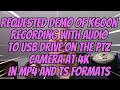 4K demo recorded on thumbdrive on the Fomako K600N PTZ Camera while recording the review in 1080P
