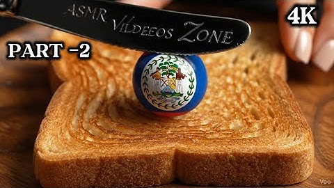 Part-2 | Satisfying ASMR Toast Spread with Colorful Country Flags | Relax & Tingle 