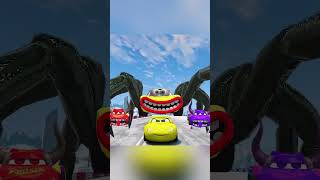 Terrifying Lightning McQueen Head Eater Chase! Coffin Dance Cover Meme
