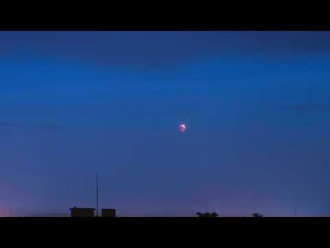 July 2018 Total Lunar Eclipse in Brno, Czech Republic.