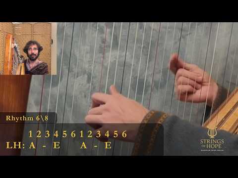 Harmonic Minor Harp Meditation lesson thumbnail from the official Strings of Hope YouTube channel.