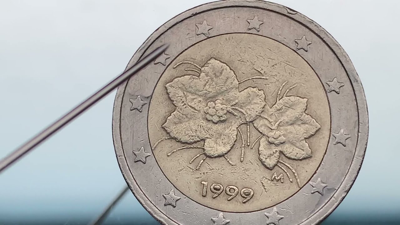 money 2 euro 1999 Finland defect coin YOU DIDN'T SEE THIS, IT'S NUMISMATICS