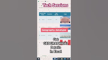 How to get Geographical details of a country in excel