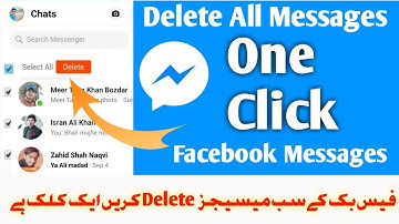 Delete All Facebook Messages Just One Click | Facebook k Sare Messages Kaise Delete Kare Ek click Pe