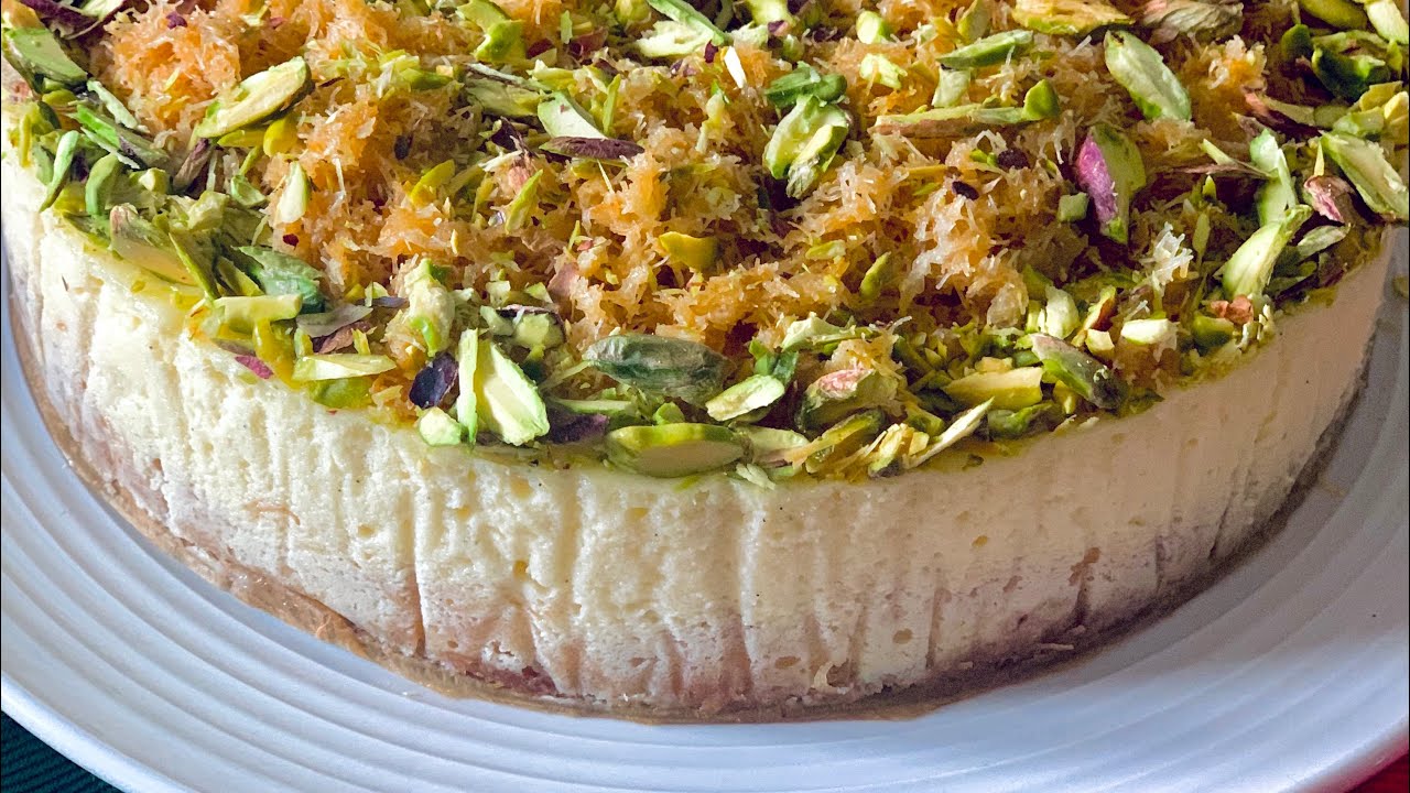 تشيز كيك الكنافة Kunafa Cheese Cake - YouTube