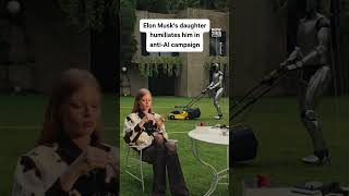 Elon Musk's Daughter Takes AIM at AI With Wild Robot Ad 😳 #ElonMusk #AI #Shorts