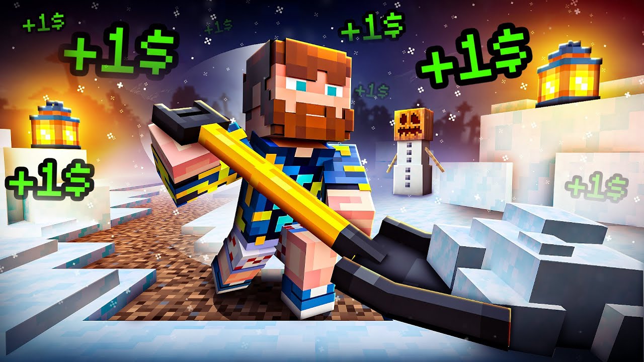 😰Майнкрафт, но Мы Собрали ВЕСЬ СНЕГ! [Симулятор Уборки] + Кабан